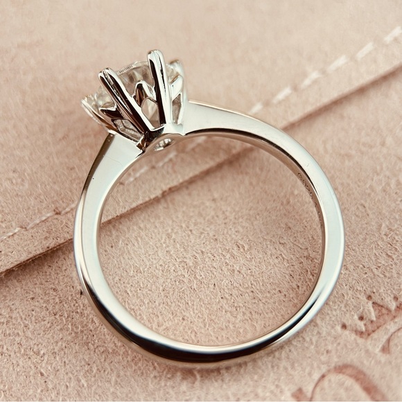 Jewelry - Six Prong Solitaire Diamond Engagement Ring 1ct Moissanite S925 18K Plated